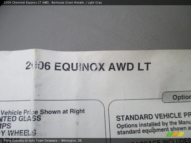 Bermuda Green Metallic / Light Gray 2006 Chevrolet Equinox LT AWD
