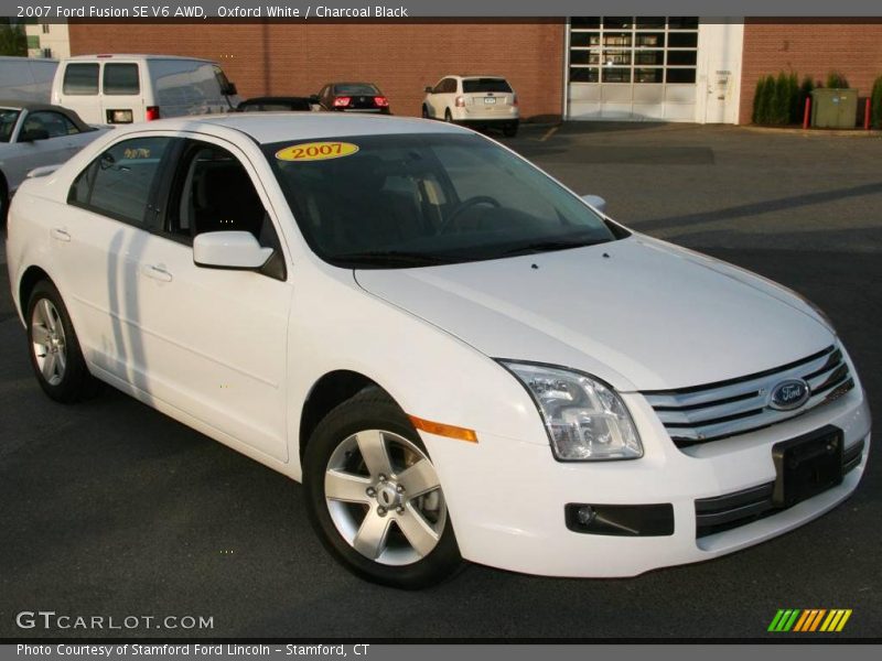 Oxford White / Charcoal Black 2007 Ford Fusion SE V6 AWD