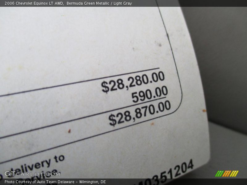 Bermuda Green Metallic / Light Gray 2006 Chevrolet Equinox LT AWD
