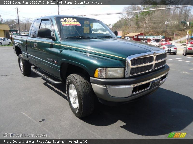 Forest Green Pearl / Agate 2001 Dodge Ram 1500 ST Club Cab 4x4