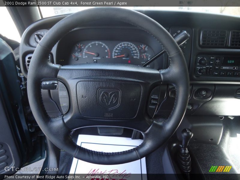 Forest Green Pearl / Agate 2001 Dodge Ram 1500 ST Club Cab 4x4