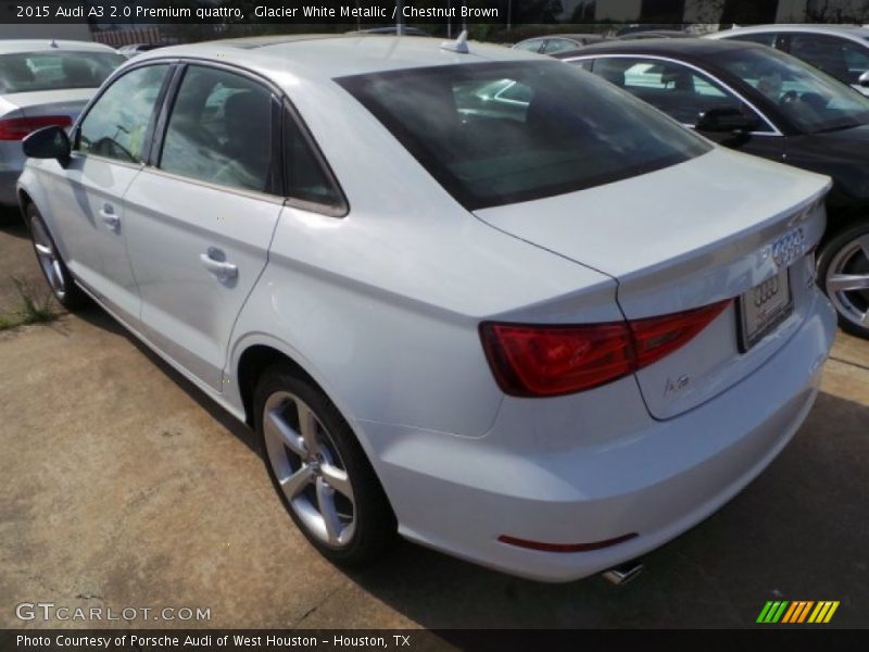 Glacier White Metallic / Chestnut Brown 2015 Audi A3 2.0 Premium quattro
