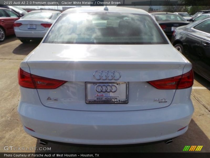 Glacier White Metallic / Chestnut Brown 2015 Audi A3 2.0 Premium quattro