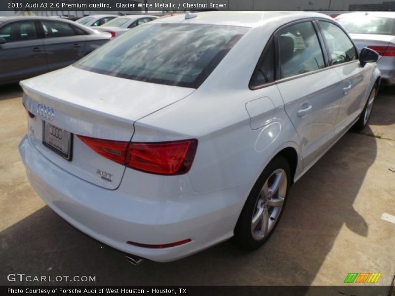 Glacier White Metallic / Chestnut Brown 2015 Audi A3 2.0 Premium quattro