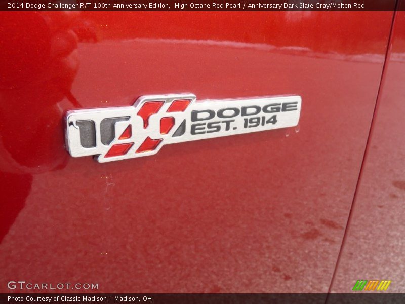 High Octane Red Pearl / Anniversary Dark Slate Gray/Molten Red 2014 Dodge Challenger R/T 100th Anniversary Edition