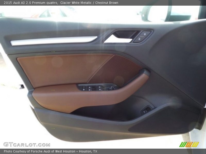 Glacier White Metallic / Chestnut Brown 2015 Audi A3 2.0 Premium quattro