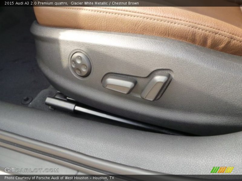 Glacier White Metallic / Chestnut Brown 2015 Audi A3 2.0 Premium quattro