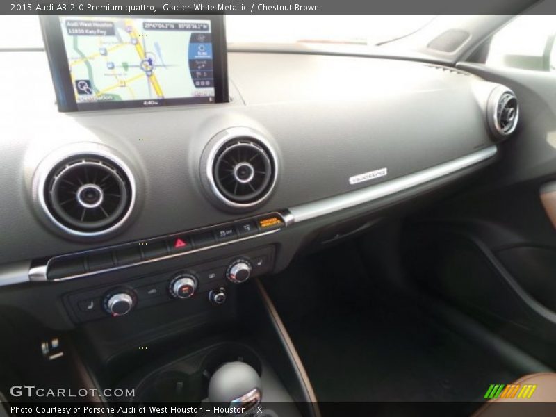 Glacier White Metallic / Chestnut Brown 2015 Audi A3 2.0 Premium quattro