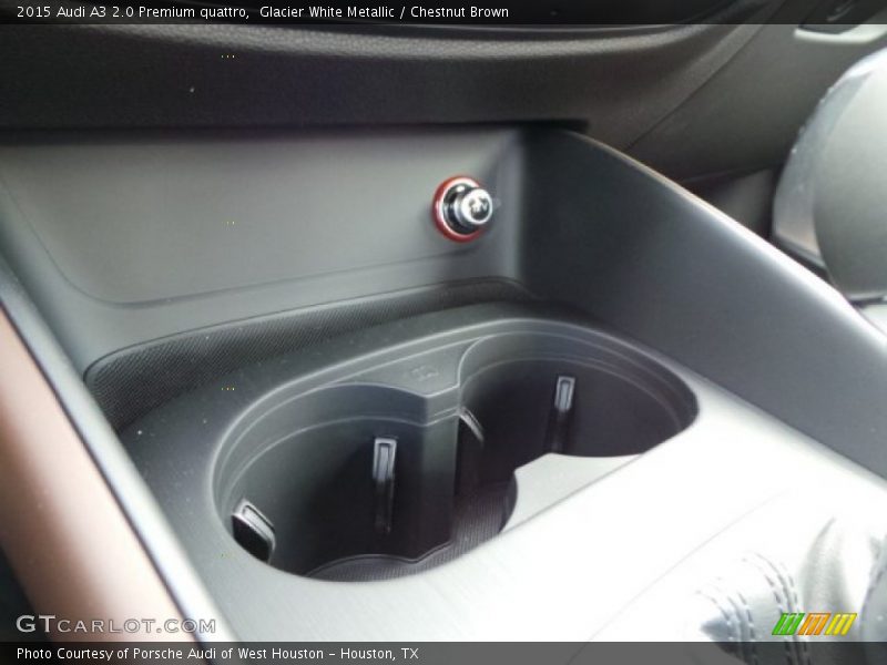 Glacier White Metallic / Chestnut Brown 2015 Audi A3 2.0 Premium quattro