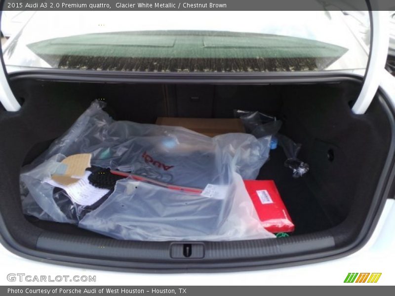 Glacier White Metallic / Chestnut Brown 2015 Audi A3 2.0 Premium quattro