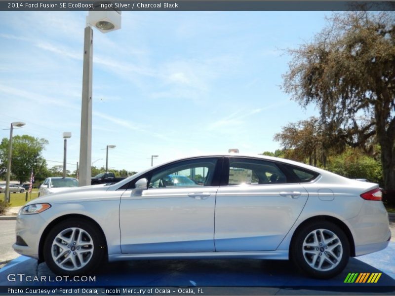 Ingot Silver / Charcoal Black 2014 Ford Fusion SE EcoBoost