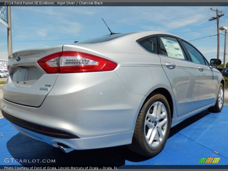 Ingot Silver / Charcoal Black 2014 Ford Fusion SE EcoBoost