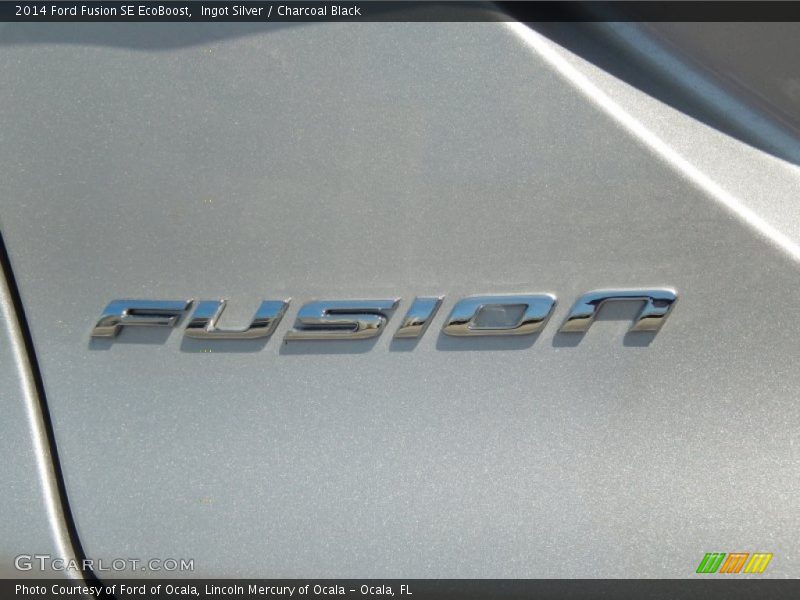 Ingot Silver / Charcoal Black 2014 Ford Fusion SE EcoBoost