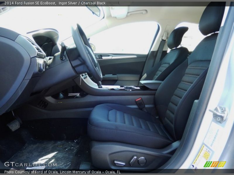 Ingot Silver / Charcoal Black 2014 Ford Fusion SE EcoBoost