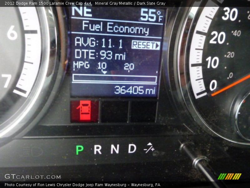 Mineral Gray Metallic / Dark Slate Gray 2012 Dodge Ram 1500 Laramie Crew Cab 4x4