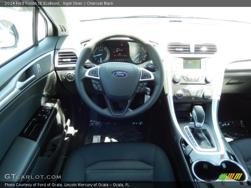 Ingot Silver / Charcoal Black 2014 Ford Fusion SE EcoBoost
