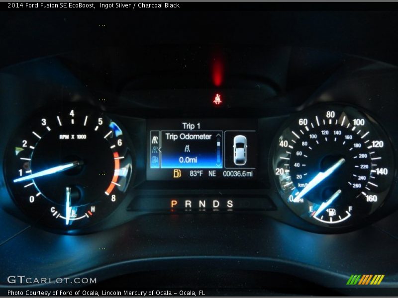 Ingot Silver / Charcoal Black 2014 Ford Fusion SE EcoBoost