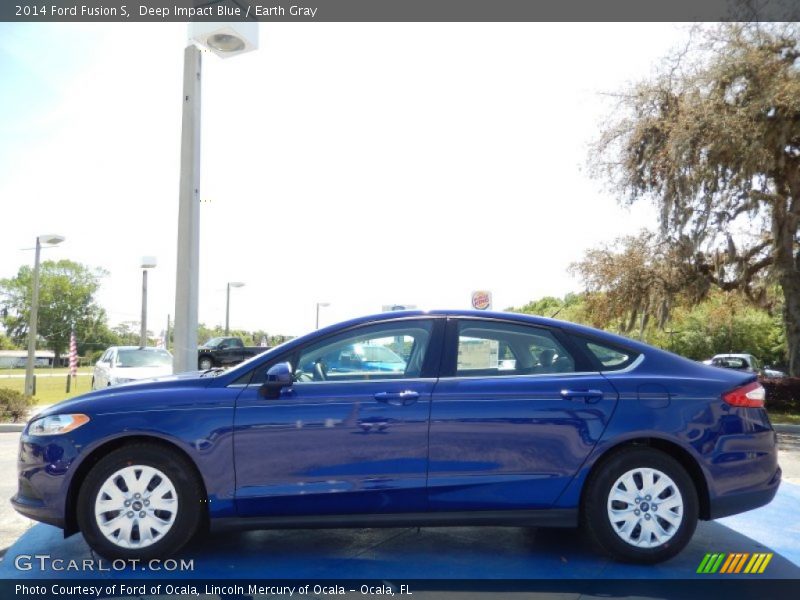 Deep Impact Blue / Earth Gray 2014 Ford Fusion S