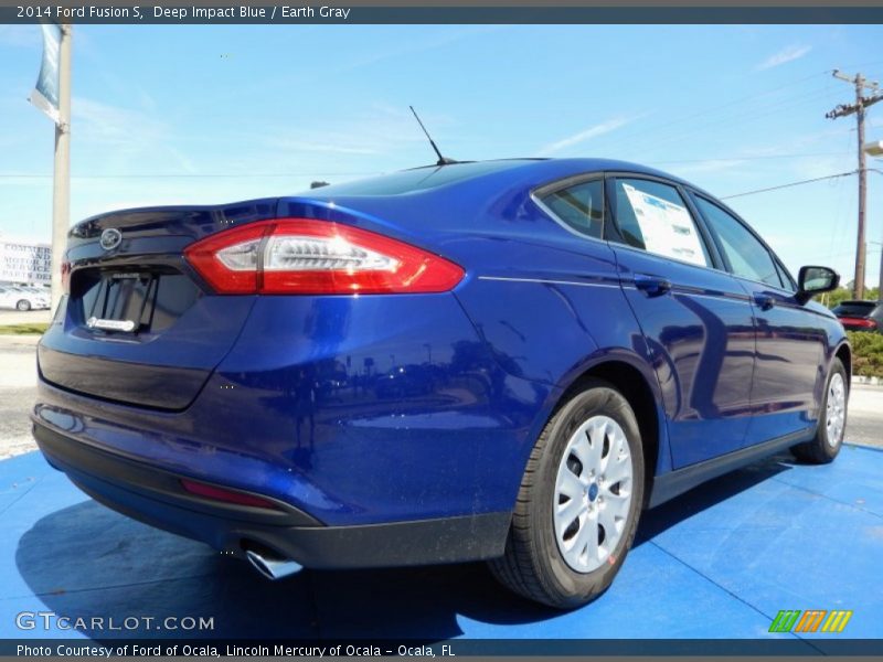 Deep Impact Blue / Earth Gray 2014 Ford Fusion S