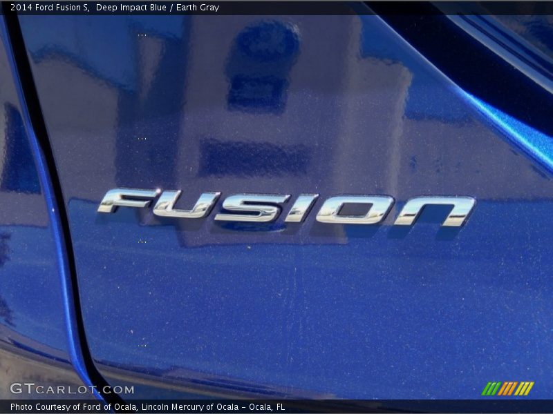 Deep Impact Blue / Earth Gray 2014 Ford Fusion S