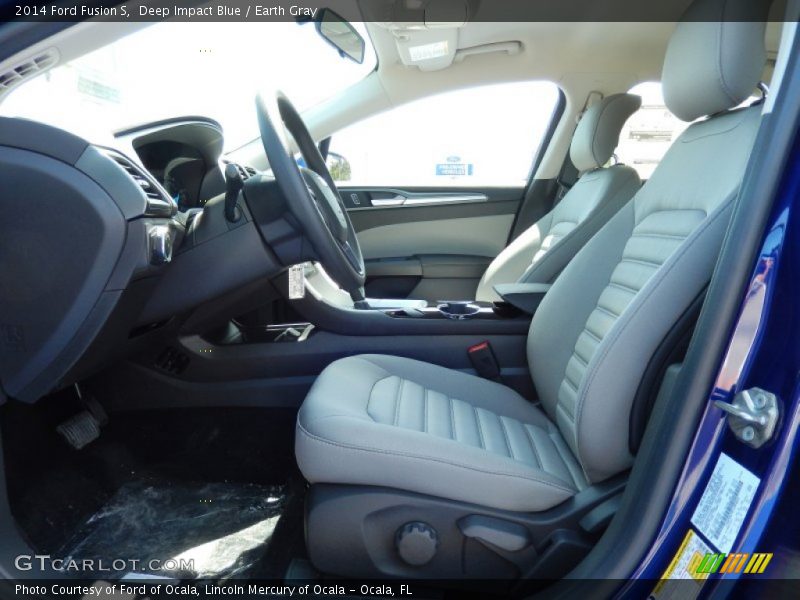 Deep Impact Blue / Earth Gray 2014 Ford Fusion S