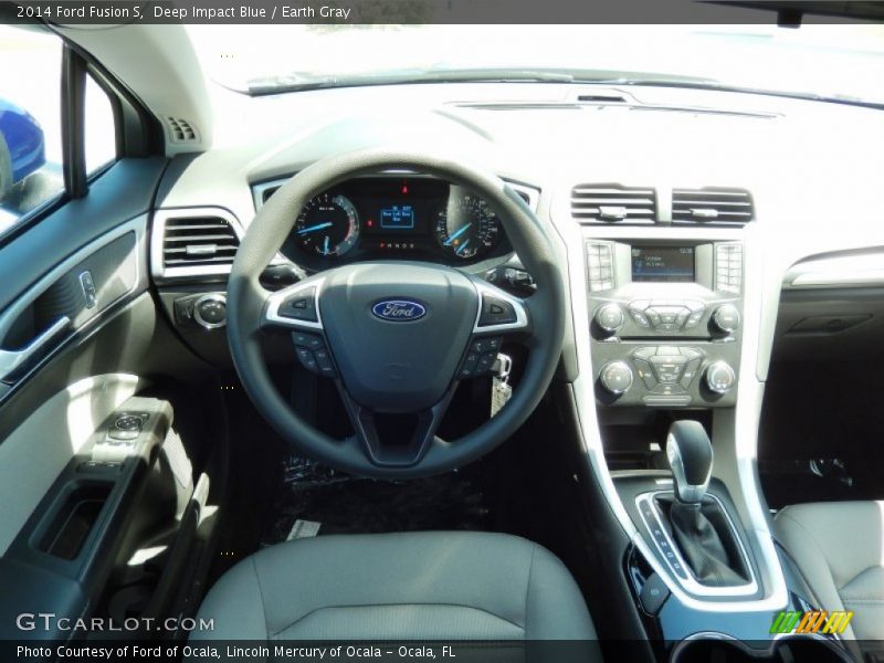Deep Impact Blue / Earth Gray 2014 Ford Fusion S