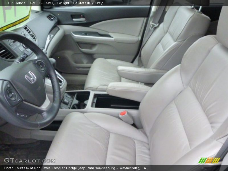 Twilight Blue Metallic / Gray 2012 Honda CR-V EX-L 4WD