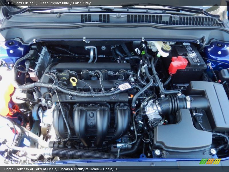 Deep Impact Blue / Earth Gray 2014 Ford Fusion S