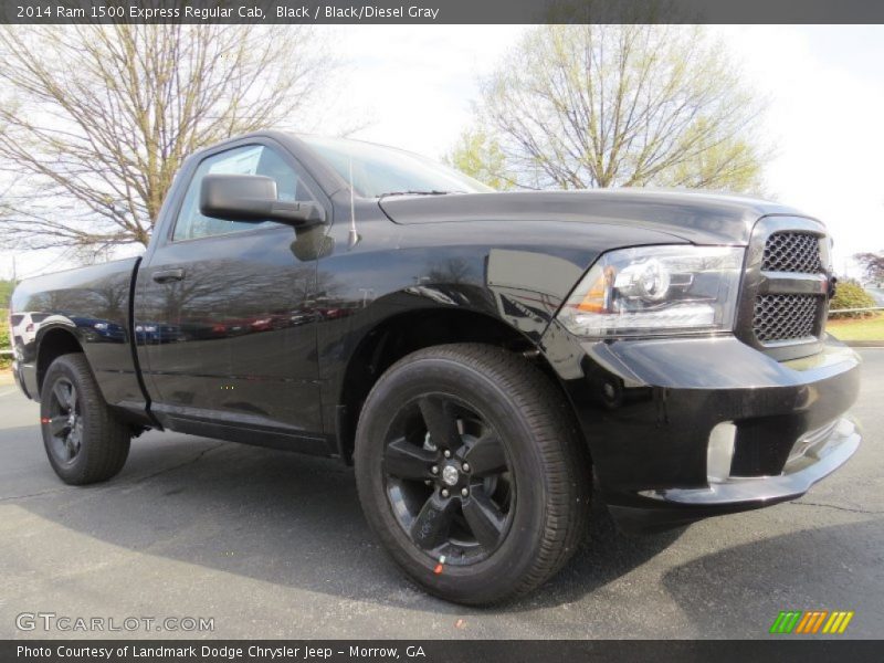 Black / Black/Diesel Gray 2014 Ram 1500 Express Regular Cab