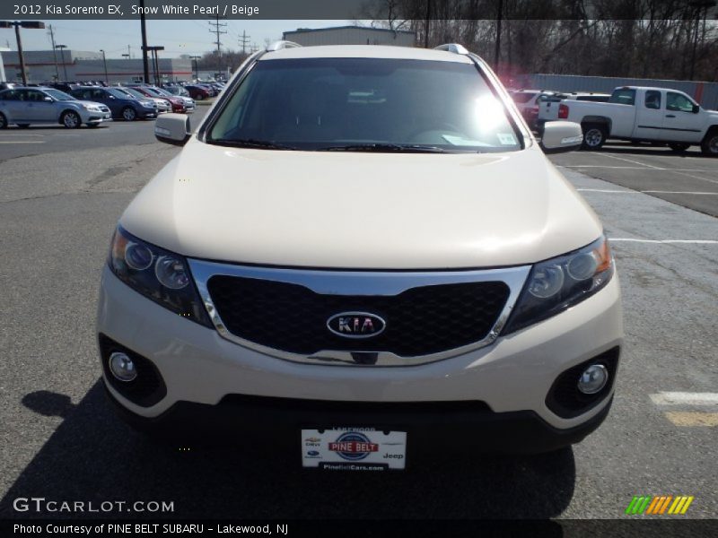 Snow White Pearl / Beige 2012 Kia Sorento EX