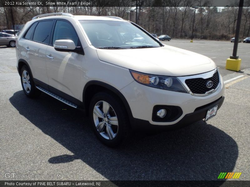 Snow White Pearl / Beige 2012 Kia Sorento EX
