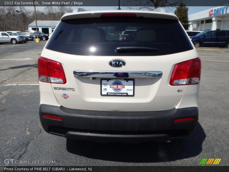 Snow White Pearl / Beige 2012 Kia Sorento EX