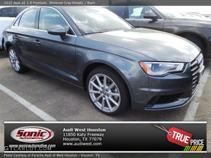 Monsoon Gray Metallic / Black 2015 Audi A3 1.8 Premium