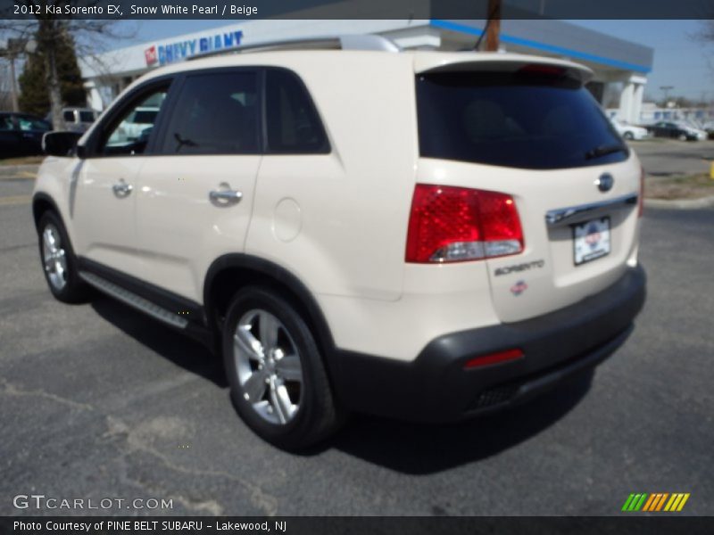 Snow White Pearl / Beige 2012 Kia Sorento EX