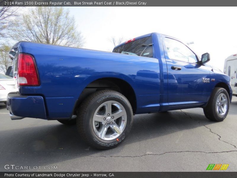 Blue Streak Pearl Coat / Black/Diesel Gray 2014 Ram 1500 Express Regular Cab