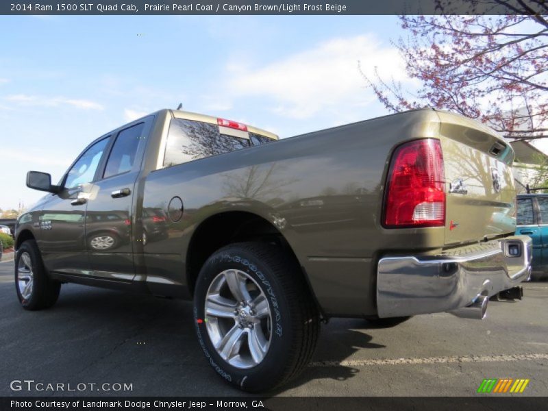 Prairie Pearl Coat / Canyon Brown/Light Frost Beige 2014 Ram 1500 SLT Quad Cab