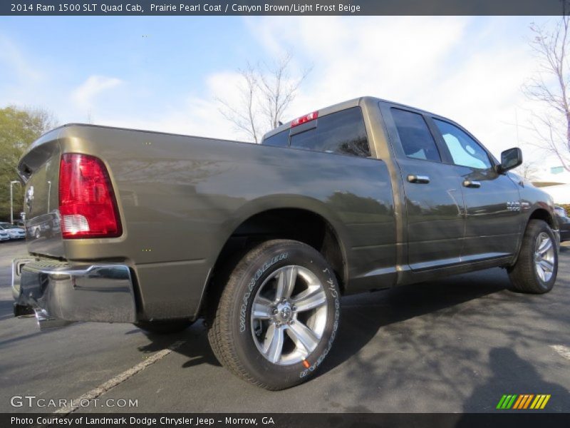 Prairie Pearl Coat / Canyon Brown/Light Frost Beige 2014 Ram 1500 SLT Quad Cab