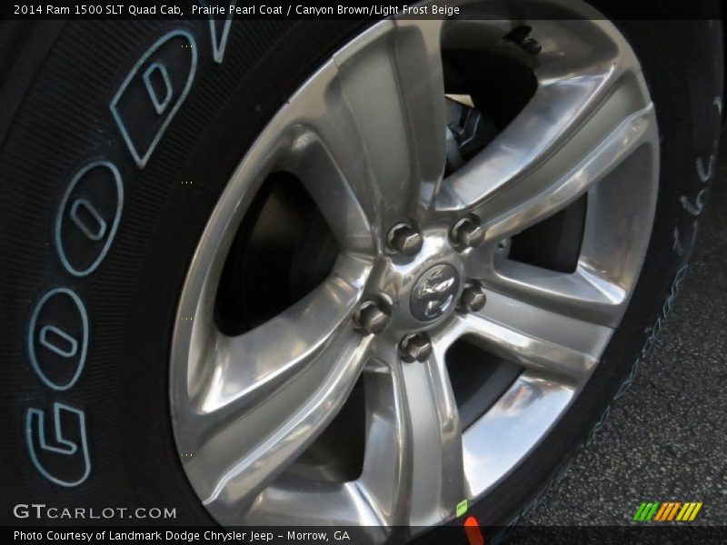 Prairie Pearl Coat / Canyon Brown/Light Frost Beige 2014 Ram 1500 SLT Quad Cab