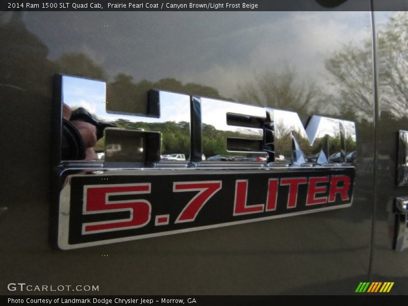 Prairie Pearl Coat / Canyon Brown/Light Frost Beige 2014 Ram 1500 SLT Quad Cab