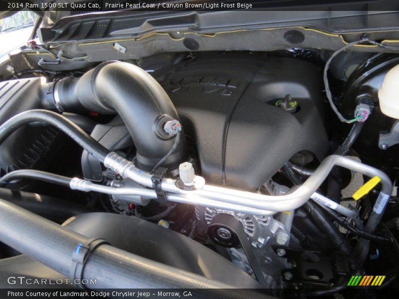 Prairie Pearl Coat / Canyon Brown/Light Frost Beige 2014 Ram 1500 SLT Quad Cab