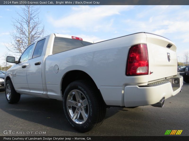 Bright White / Black/Diesel Gray 2014 Ram 1500 Express Quad Cab