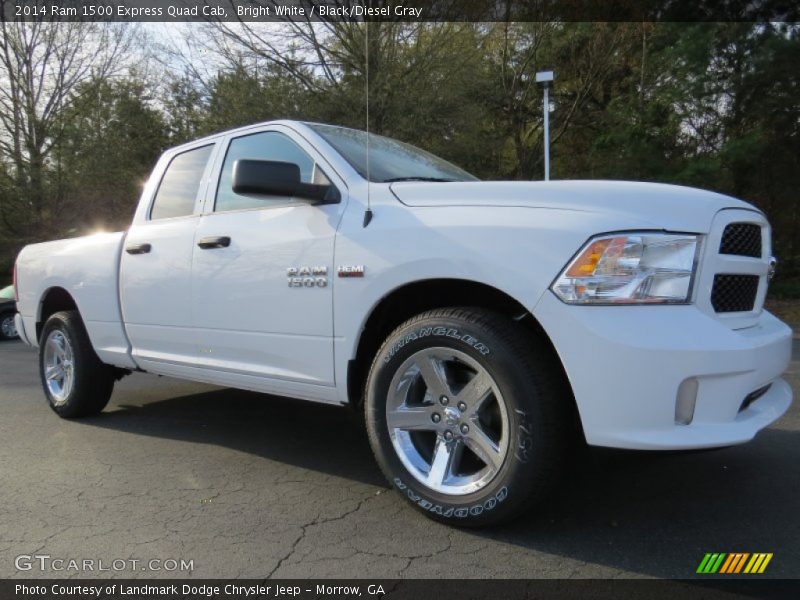 Bright White / Black/Diesel Gray 2014 Ram 1500 Express Quad Cab