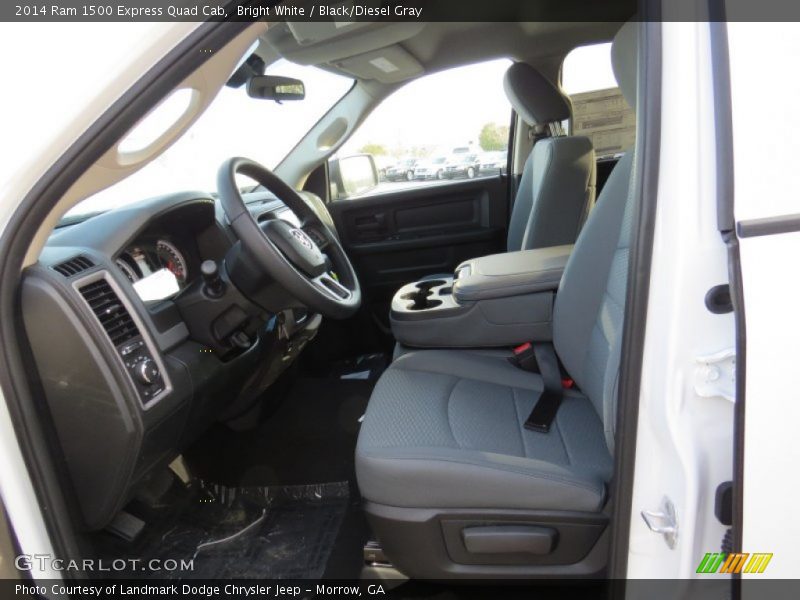 Bright White / Black/Diesel Gray 2014 Ram 1500 Express Quad Cab