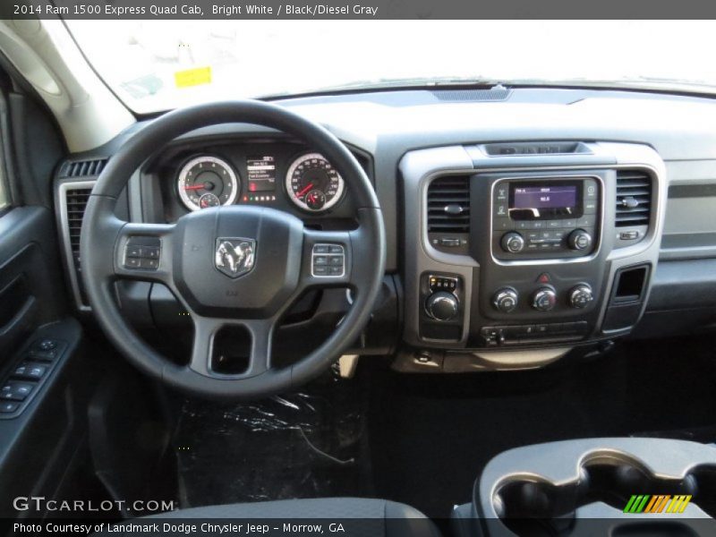 Bright White / Black/Diesel Gray 2014 Ram 1500 Express Quad Cab