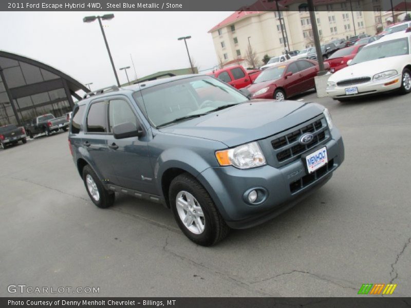 Steel Blue Metallic / Stone 2011 Ford Escape Hybrid 4WD