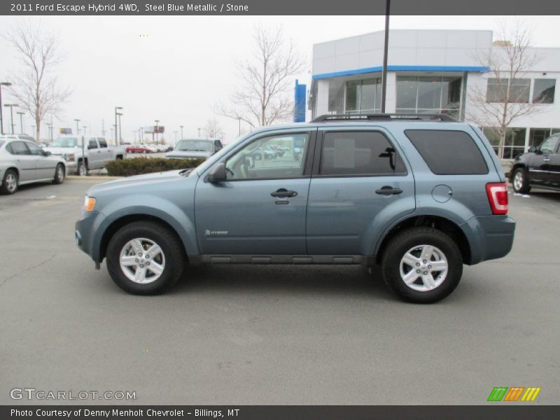 Steel Blue Metallic / Stone 2011 Ford Escape Hybrid 4WD