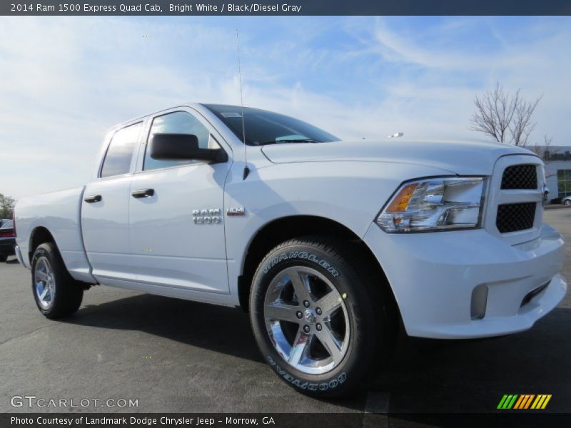 Bright White / Black/Diesel Gray 2014 Ram 1500 Express Quad Cab