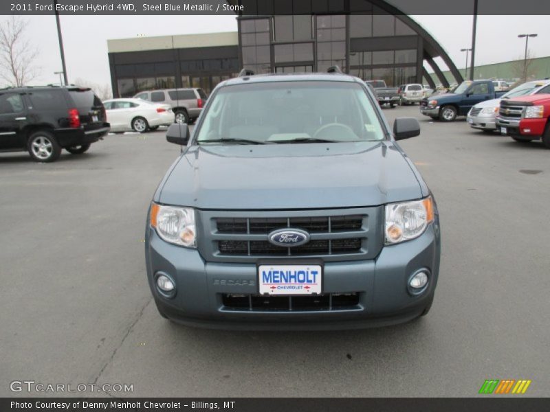 Steel Blue Metallic / Stone 2011 Ford Escape Hybrid 4WD