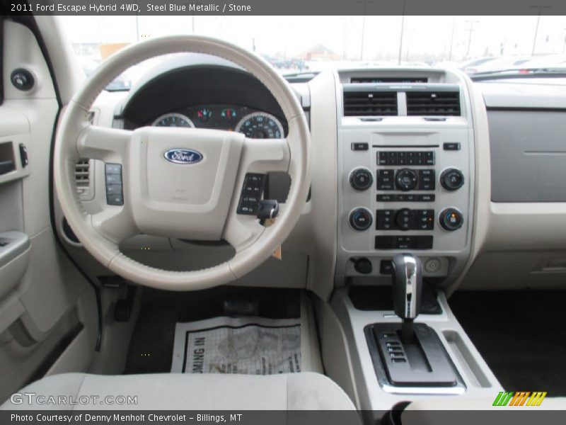 Steel Blue Metallic / Stone 2011 Ford Escape Hybrid 4WD
