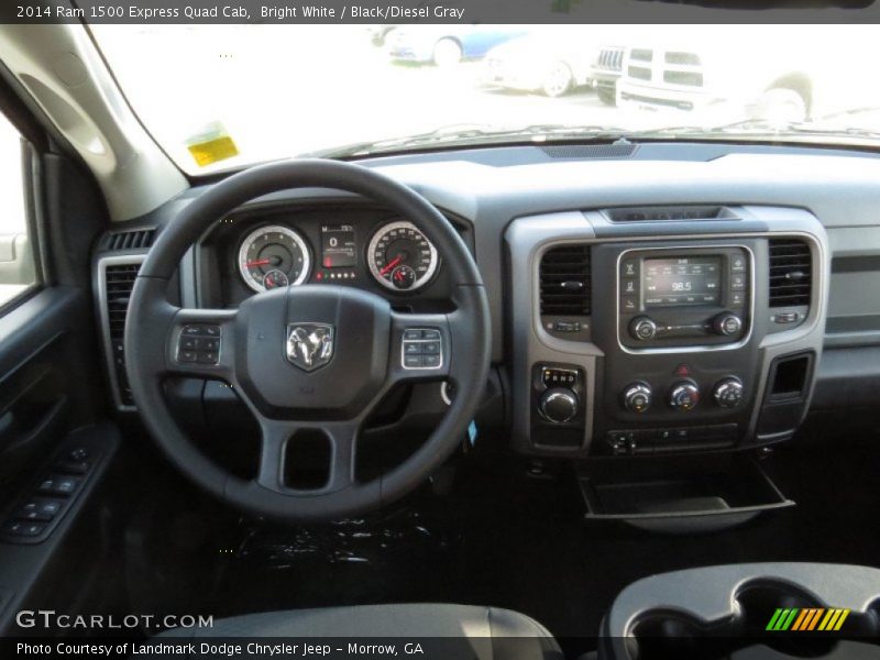 Bright White / Black/Diesel Gray 2014 Ram 1500 Express Quad Cab